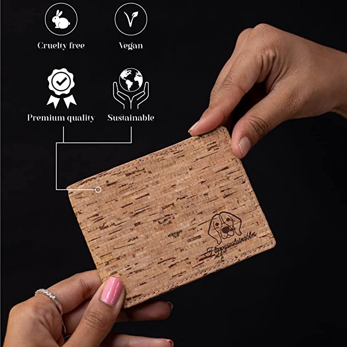 Buy Ravine Wallet | Ravine - Vegan Cork Leather (Natural Cork), Sleek Wallet | Slim Wallet with Money Clip | 6 Card Pockets | Wallet for Women and Women | Shop Verified Sustainable Products on Brown Living