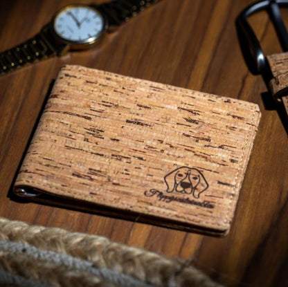Ravine Wallet | Ravine - Vegan Cork Leather (Natural Cork), Sleek Wallet | Slim Wallet with Money Clip | 6 Card Pockets | Wallet for Women and Women | Verified Sustainable by Brown Living™