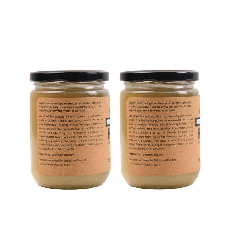 Buy Raw Organic Mustard Honey 665g | Pack of 2 | Shop Verified Sustainable Honey & Syrups on Brown Living™