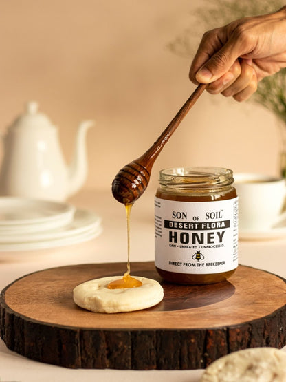 Raw Unprocessed Desert Flora Honey | 230 gm | Pack of 1 | Verified Sustainable by Brown Living™