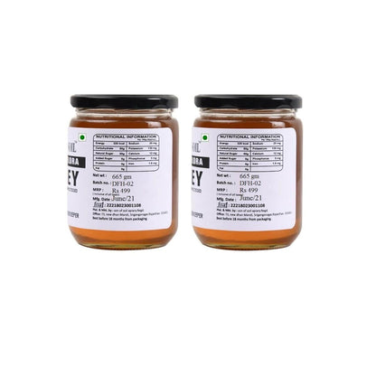 Raw Unprocessed Desert Flora Honey | 665 gm | Pack of 2 | Verified Sustainable by Brown Living™