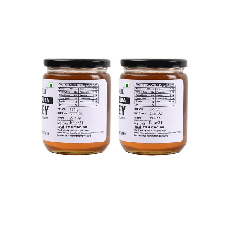 Buy Raw Unprocessed Desert Flora Honey | 665 gm | Pack of 2 | Shop Verified Sustainable Products on Brown Living