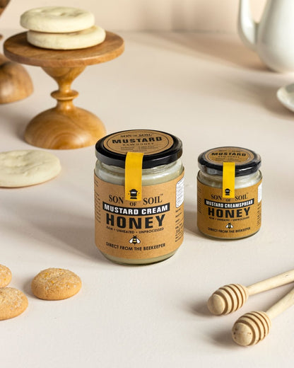 Raw Unprocessed Mustard White Honey | 230gm | Pack of 1 | Verified Sustainable by Brown Living™