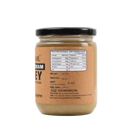 Raw Unprocessed Mustard White Honey | 665 gm | Pack of 1 | Verified Sustainable by Brown Living™