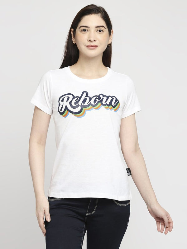 Buy Reborn T-shirt | Recycled Polyester + Recycled Cotton Blend | Shop Verified Sustainable Womens T-Shirt on Brown Living™