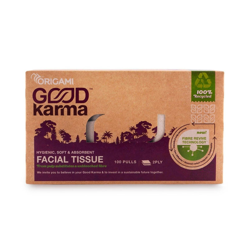 Buy Recycled Face Tissue - 2 ply x 100 pulls | Pack of 4 | Shop Verified Sustainable Face Tissue on Brown Living™
