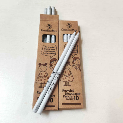 Recycled News Paper Pencils - Pack of 20 pencils | Verified Sustainable by Brown Living™