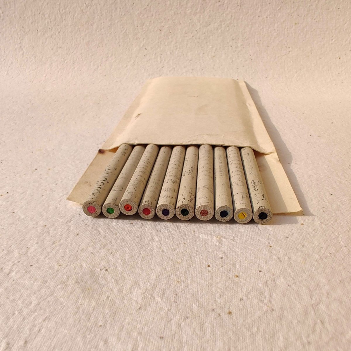 Recycled Newspaper Color Pencils | Set of 10 | Verified Sustainable by Brown Living™