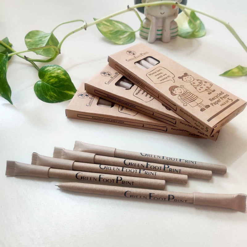 Buy Recycled Paper Pens - Pack of 10 | Shop Verified Sustainable Pens on Brown Living™
