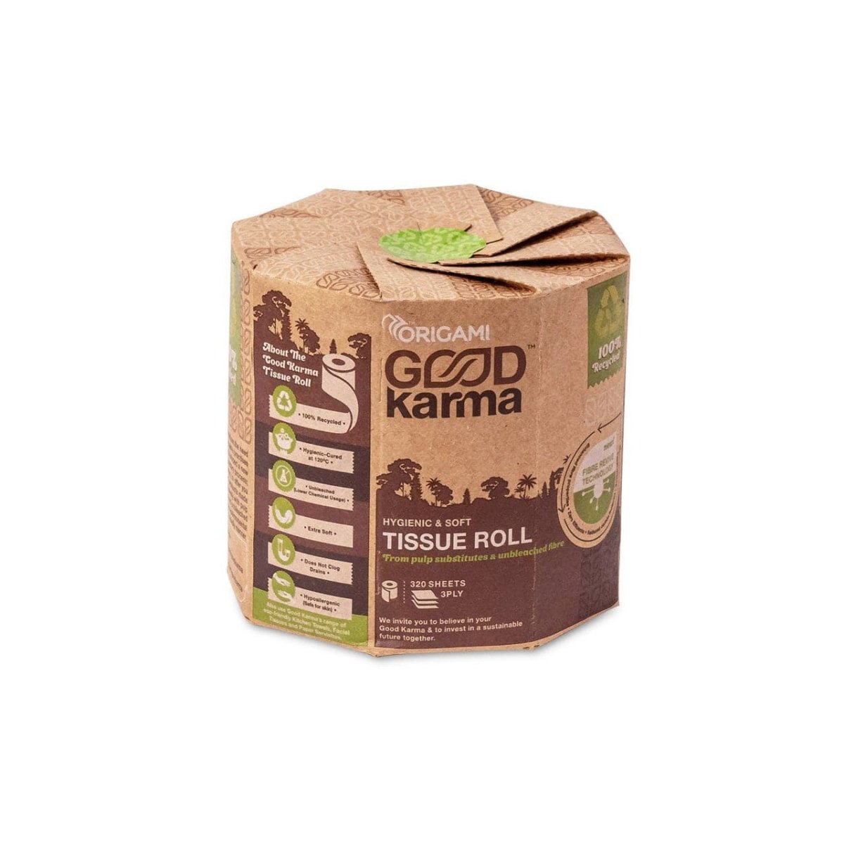 Recycled Toilet Roll - Single Pack of 6 Rolls | Verified Sustainable by Brown Living™