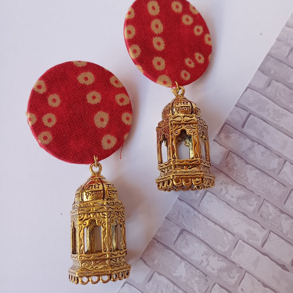 Splendid Kundan Golden Red Jhumka Long Earrings – Deara Fashion Accessories