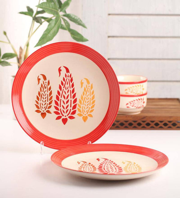 Buy Red Buti Dinner Plate - Set of 2 | Shop Verified Sustainable Products on Brown Living