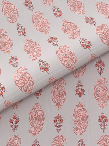 Red Elegant Hand Block Print Pure Cotton Super King Size Bedding Set | Verified Sustainable by Brown Living™