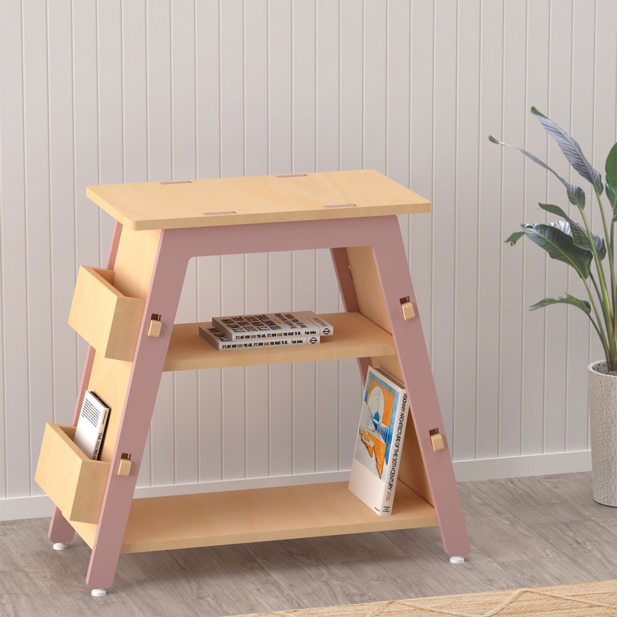 Red Pear | Wooden Bookshelf | Verified Sustainable by Brown Living™