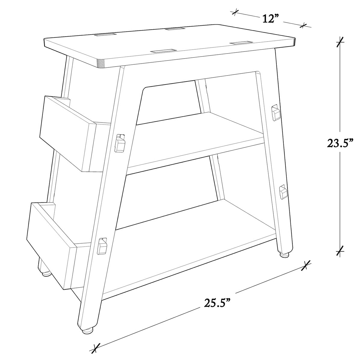 Red Pear | Wooden Bookshelf | Verified Sustainable by Brown Living™