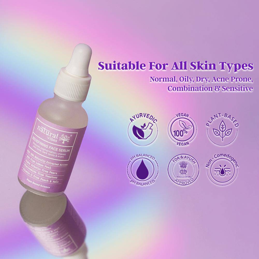 Redefining Face Serum for Pigmentation & Scars 30ml – Face Serum by Natural Vibes available on Brown Living™. . SKU: 063 - 15777 - NV_redefining_serum_30ml. Img 4.