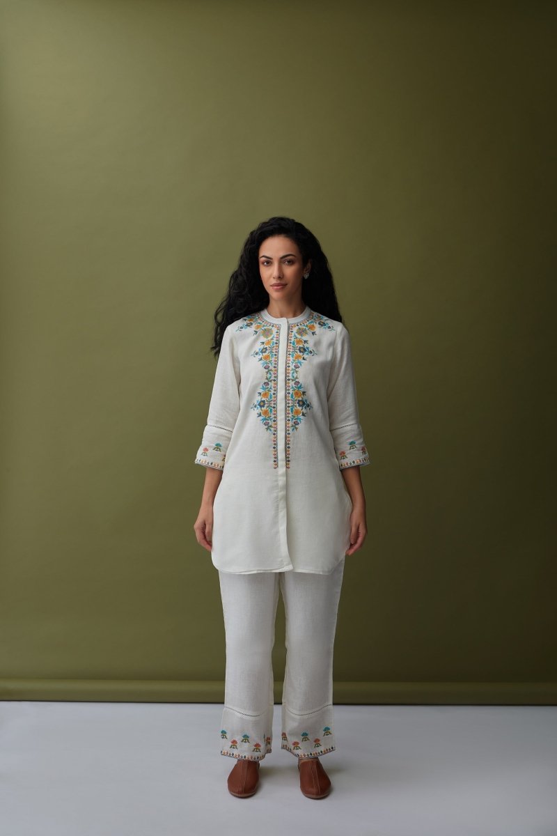 Regal Linen Co-ord Set White | Verified Sustainable Womens Co-Ord Sets on Brown Living™