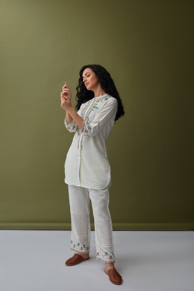 Regal Linen Co-ord Set White | Verified Sustainable Womens Co-Ord Sets on Brown Living™