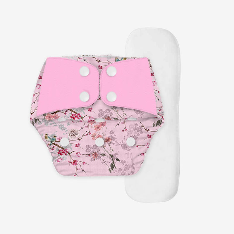 Buy Blooming Dale Regular Cloth Diapers for Babies 3 Months-3 Years (5-17kg) | 1 Cloth Diaper & 1 Wet-Free Microfiber Terry Soaker | Shop Verified Sustainable Baby Diapers on Brown Living™