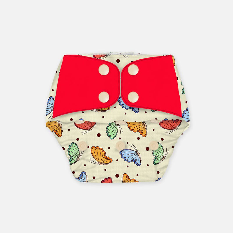 Buy Butterfly Kisses Regular Cloth Diapers for Babies 3 Months-3 Years (5-17kg) | 1 Cloth Diaper & 1 Wet-Free Microfiber Terry Soaker | Shop Verified Sustainable Baby Diapers on Brown Living™
