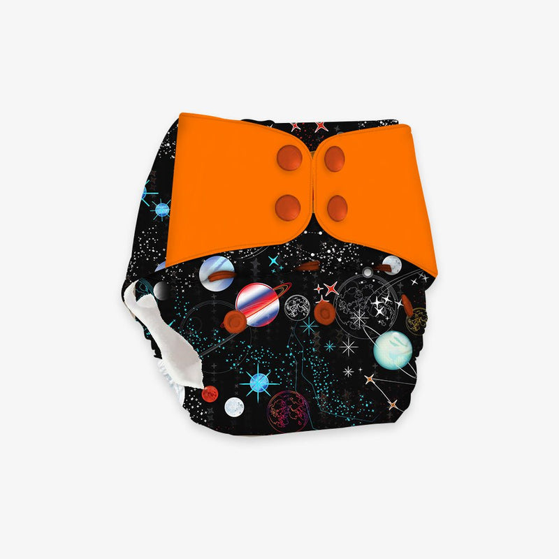 Buy Regular Cloth Diapers for Babies 3 Months-3 Years (5-17kg) | 1 Cloth Diaper & 1 Wet-Free Microfiber Terry Soaker | Galaxy ride | Shop Verified Sustainable Products on Brown Living