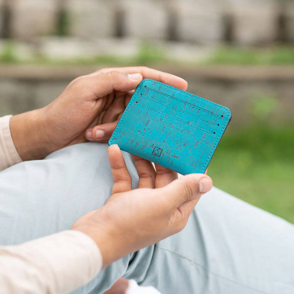Buy Reilly Card Case - Teal | Shop Verified Sustainable Wallet on Brown Living™