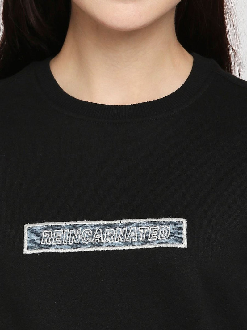 Buy Reincarnated Sweatshirt Black | Shop Verified Sustainable Products on Brown Living