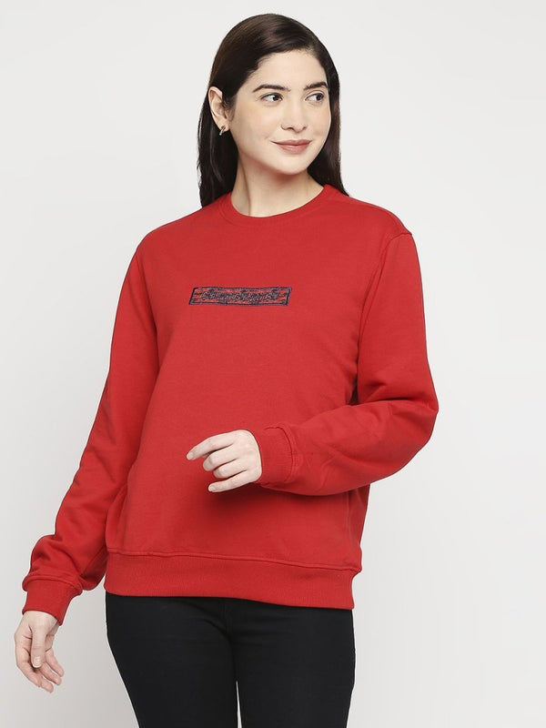 Buy Reincarnated Sweatshirt Red | Shop Verified Sustainable Womens Sweat Shirt on Brown Living™