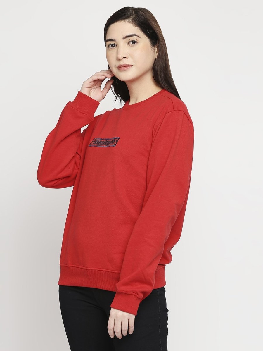 Reincarnated Sweatshirt Red | Verified Sustainable by Brown Living™