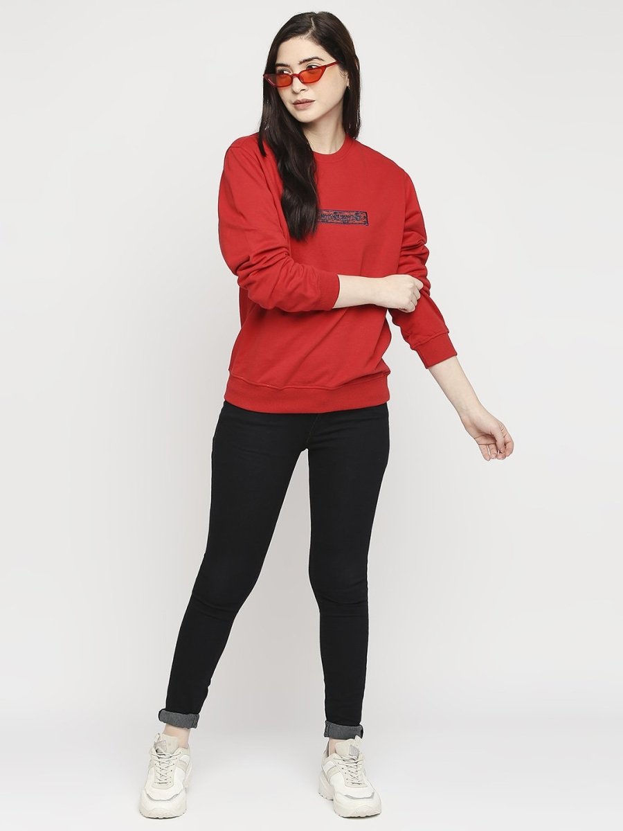 Reincarnated Sweatshirt Red | Verified Sustainable by Brown Living™