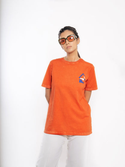 Rekindle - 100% Organic Cotton Unisex Tee - Orange | Verified Sustainable by Brown Living™