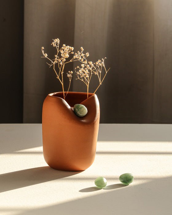 Buy Reminder Vase - Terracotta Brown | Shop Verified Sustainable Vases on Brown Living™