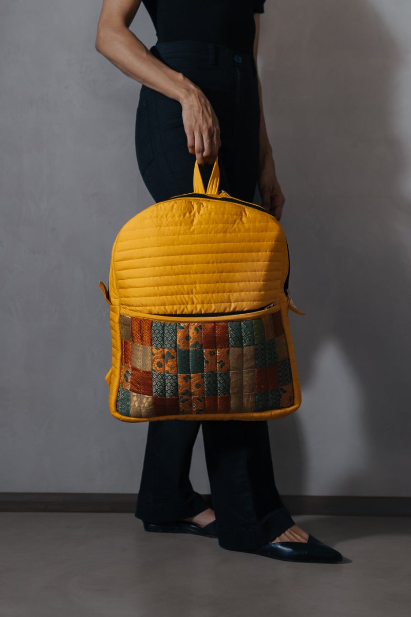 Reshma Grande Silk Patchwork Backpack | Verified Sustainable by Brown Living™