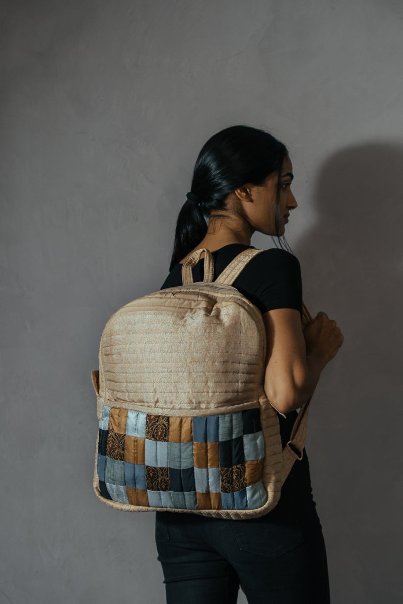 Reshma Grande Silk Patchwork Backpack | Verified Sustainable by Brown Living™