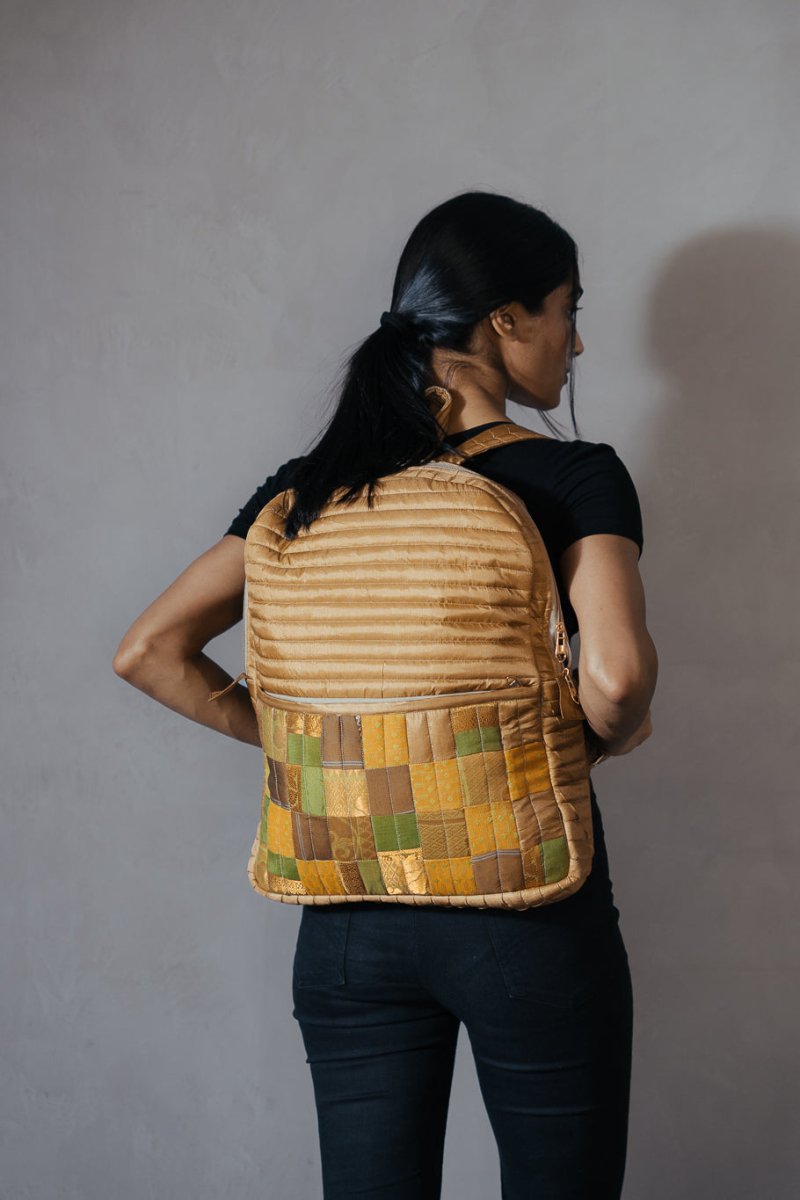 Reshma Grande Silk Patchwork Backpack | Verified Sustainable by Brown Living™