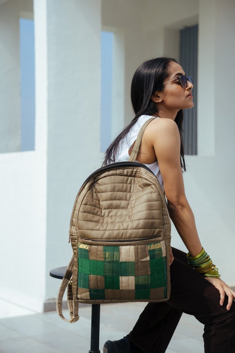 Reshma Grande Silk Patchwork Backpack | Verified Sustainable by Brown Living™