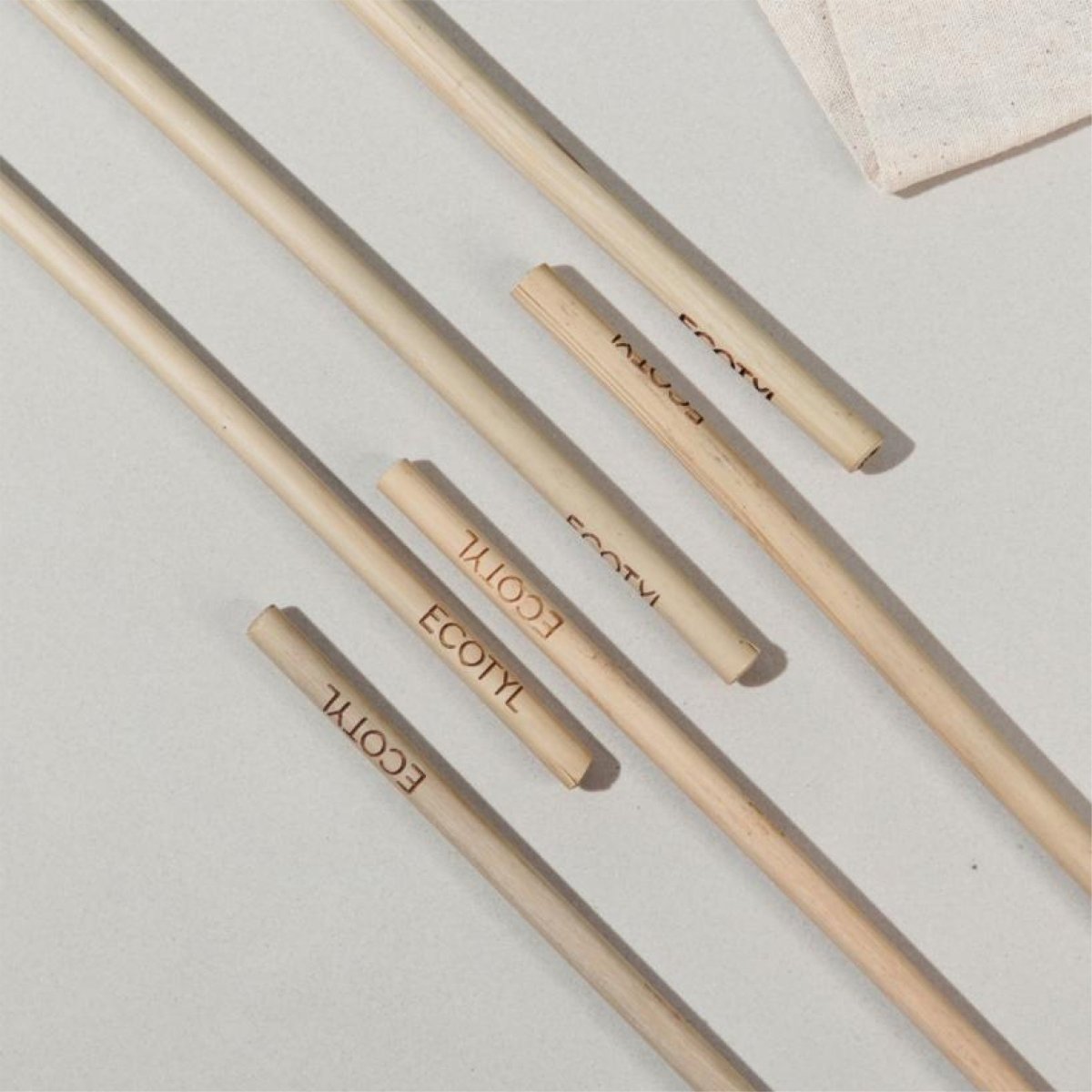 Reusable Bamboo Straws with Cleaning Brush - Set of 6 | Verified Sustainable by Brown Living™