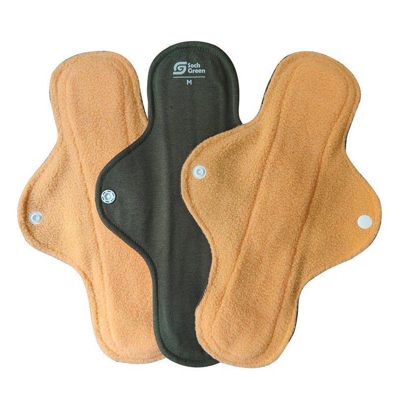 Buy Reusable Cloth Pads- Heavy Flow- 3pc | Shop Verified Sustainable Sanitary Pad on Brown Living™