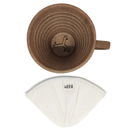 Reusable Coffee - Brewing Filter | Fits Kalita Wave 185, Flat Bottom Drippers – Beverage Accessories by Wobh Filters available on Brown Living™. Pack of 2 . SKU: 212 - 08325 - WF - KLW02 - 02. Img 4.