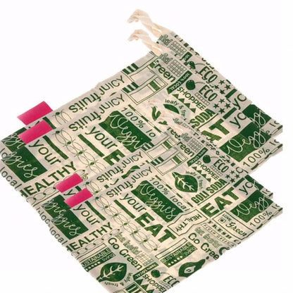 Reusable Cotton Go Green - Set of 2 Small & Big for Veggies, Roti, Sprouting & Paneer | Verified Sustainable by Brown Living™