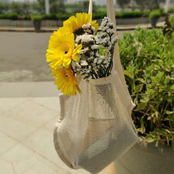 Buy Reusable Cotton Mesh Bag | Shop Verified Sustainable Tote Bag on Brown Living™
