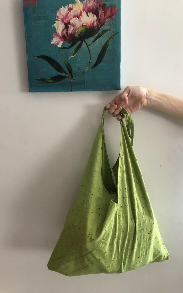 Buy Reusable Green Foldable Furoshiki Bag | Shop Verified Sustainable Products on Brown Living