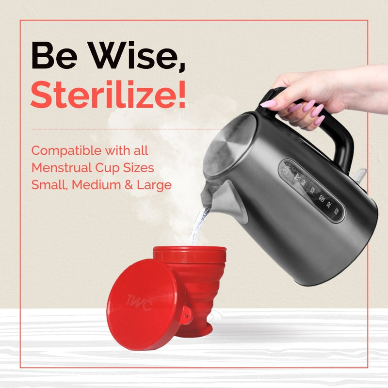 Buy Reusable Menstrual Cup and Sterilizer Combo- Medium Size | Shop Verified Sustainable Menstrual Cup on Brown Living™