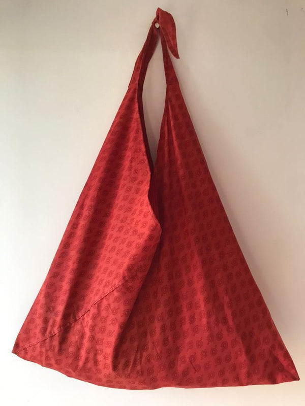 Buy Reusable Red Foldable Furoshiki Bag | Shop Verified Sustainable Foldable Bag on Brown Living™
