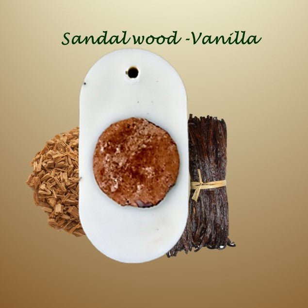 Reusable Soy Wax Air Freshener - Sandalwood & Vanilla Oil - Pack of 1 | Verified Sustainable by Brown Living™