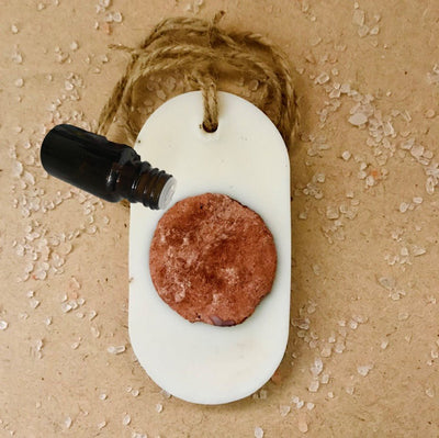 Reusable soy wax Wardrobe air freshener Musk Fragrance Pack of 1 Tablet (Oval) – Candles & Fragrances on Brown Living™. SKU: SPGBLHWDMK1. Img 3.