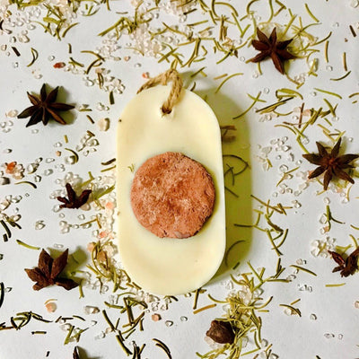 Reusable soy wax Wardrobe air freshener Musk Fragrance Pack of 1 Tablet (Oval) – Candles & Fragrances on Brown Living™. SKU: SPGBLHWDMK1. Img 2.