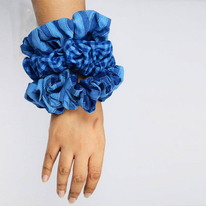 Reversible scrunchie – Hair Styling by Sonica Sarna available on Brown Living™. Set of 3 . SKU: 274 - 14181 - SSD - 214. Img 3.