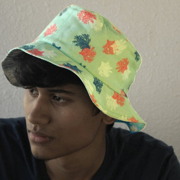 Buy Reversible Tropical Bucket Hat | Shop Verified Sustainable Womens Accessories on Brown Living™