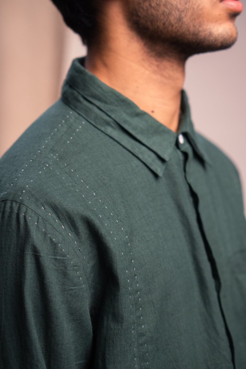 Rewind Button Detail Cotton Shirt | Verified Sustainable by Brown Living™